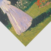 Vrouw in een tuin, Monet Tissuepapier (Detail)