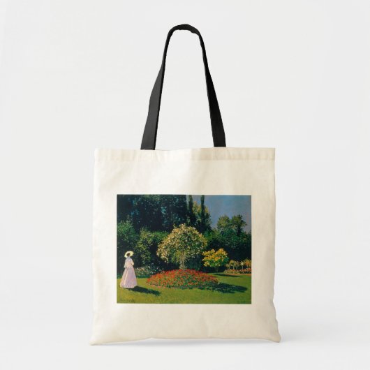 Vrouw in een tuin, Monet Tote Bag (Voorkant)