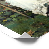 Vrouw in een tuinPoster Poster (Hoek)