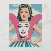 Vrouw in een unieke jurk briefkaart (Voorkant)