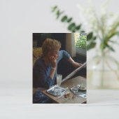 Vrouw in een Viennese Cafe sq.jpg Briefkaart (Staand voorkant)