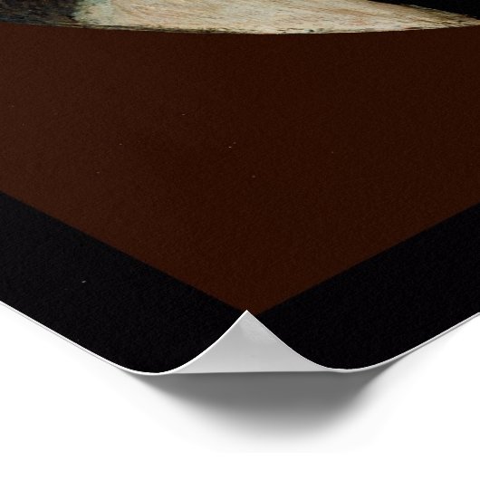 Vrouw in een witte coif door Holbein Canvas Print (Hoek)