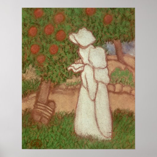 Vrouw in een Witte Dress, 1896 Poster (Voorkant)