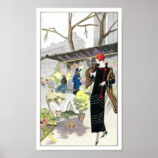 Vrouw in een zwarte fluwelen jurk (1924) poster (Voorkant)