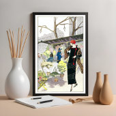 Vrouw in een zwarte fluwelen jurk (1924) poster