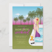 Vrouw in een zwembad Bachelorette Weekendtrip Kaart (Voorkant)