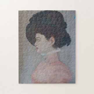Vrouw in Fancy Pet - in de stijl van Famous Art Legpuzzel