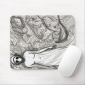 Vrouw in gasmasker muismat (Met muis)