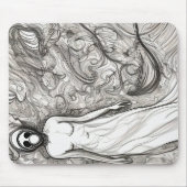 Vrouw in gasmasker muismat (Voorkant)