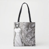 Vrouw in gasmasker tote bag (Voorkant)