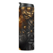 vrouw in goud etherisch thermosbeker (Geroteerd rechts)