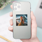 Vrouw in grasrok sticker (Telefoon)