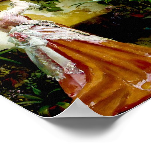 Vrouw in Greenhouse door Otto Eerelman Poster (Hoek)