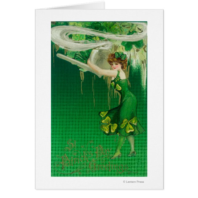 Vrouw in Groen Bedrijf een Pijpschaal (Voorkant)