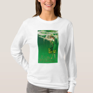 Vrouw in Groen Bedrijf een Pijpschaal T-shirt