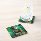 Vrouw in Groen Bier Onderzetter (Rechterzijde)