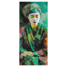 Vrouw in groen Bladwijzer