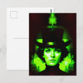 Vrouw in Groen Briefkaart (Voorkant / Achterkant)