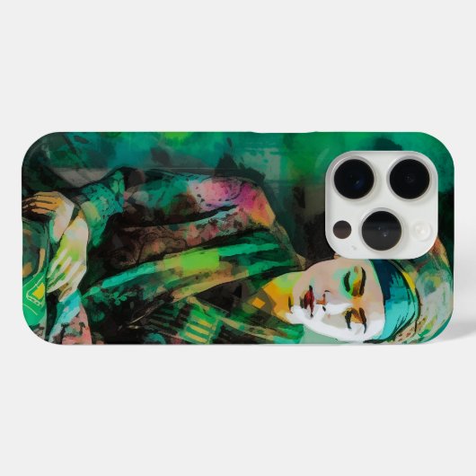 Vrouw in Groen Case-Mate iPhone Case (Achterkant (horizontaal))