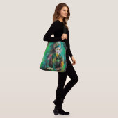 Vrouw in Groen Crossbody Tas (Op model)