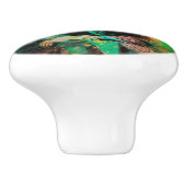 Vrouw in Groen Keramische Knop (Zijkant)