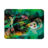 Vrouw in Groen Magneet (Horizontaal)