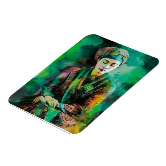 Vrouw in Groen Magneet (Linkerzijde)