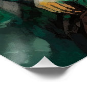 Vrouw in Groen Perfect Poster (Hoek)