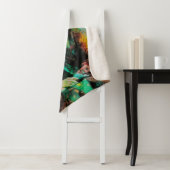 Vrouw in Groen Sherpa Deken (In situ)