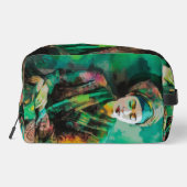 Vrouw in Groen Toilettasje (Achterkant)