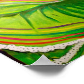 Vrouw in Groene Dress Poster (Hoek)