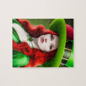 Vrouw in groene hoed op St. Patricksdag Legpuzzel (Horizontaal)