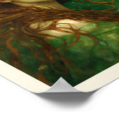 Vrouw In Groene Keltische knoop St Patrick's Poster (Hoek)