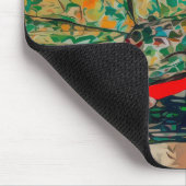 Vrouw in Groene Zonnebril Muismat (Hoek)