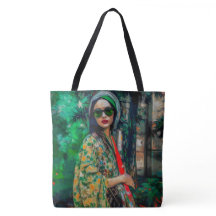 Vrouw in Groene Zonnebril