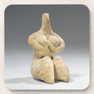 Vrouw in Halaf stijl, c.4500 BC (ter) Onderzetter