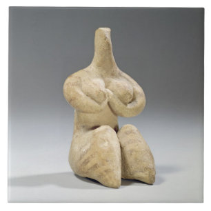 Vrouw in Halaf stijl, c.4500 BC (ter) Tegeltje