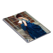 Vrouw in het blauw, lezend in een boek notitieboek (Rechterzijde)