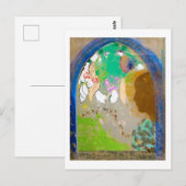 Vrouw in het raam, Redon Briefkaart (Voorkant / Achterkant)