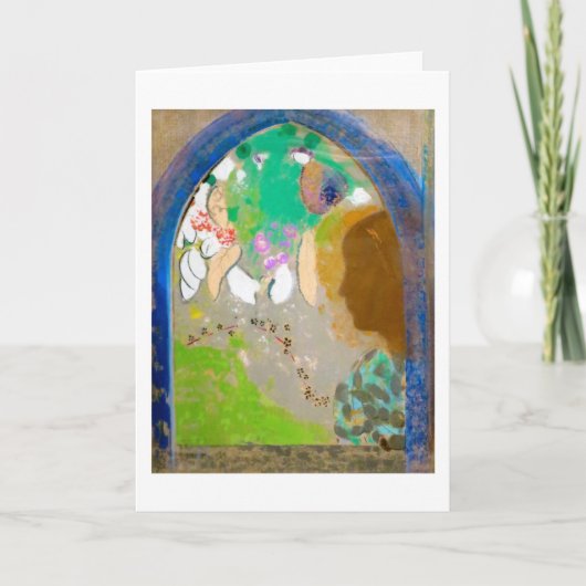 Vrouw in het raam, Redon Kaart (Voorkant)