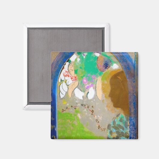 Vrouw in het raam, Redon Magneet (Voorkant / Achterkant)
