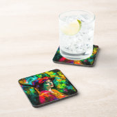 Vrouw in het Rode Pet Bier Onderzetter (Rechterzijde)