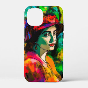 Vrouw in het Rode Pet Case-Mate iPhone Case