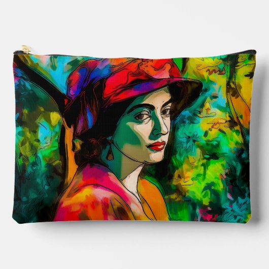 Vrouw in het Rode Pet Etui (Voorkant)