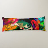 Vrouw in het Rode Pet Lichaamskussen (Achterkant)