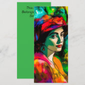 Vrouw in het Rode Pet Menu (Voorkant / Achterkant)