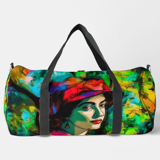 Vrouw in het Rode Pet Plunjezak (Voorkant)