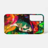 Vrouw in het Rode Pet Samsung Galaxy Hoesje (Achterkant horizontaal)