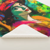 Vrouw in het Rode Pet Sherpa Deken (3/4)