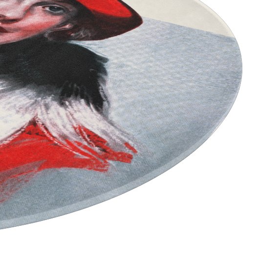 Vrouw in het Rode Pet Snijplank (Hoek)